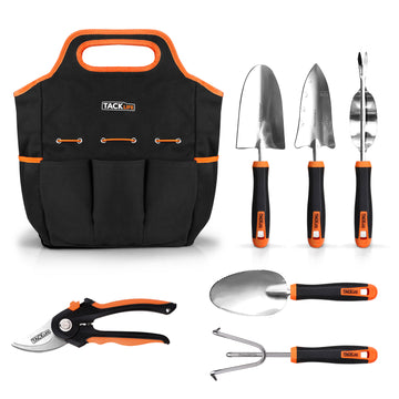 TACKLIFE 6 teiliges Gartenwerkzeug-Set - Edelstahl inkl. Tasche (GGT4A)